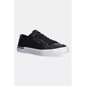 Tommy Hilfiger sneakers din piele CORE CORPORATE VULC LEATHER imagine
