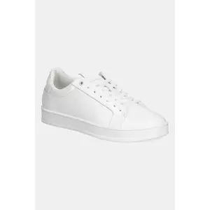 Calvin Klein sneakers din piele LOW TOP LACE UP WOVEN imagine