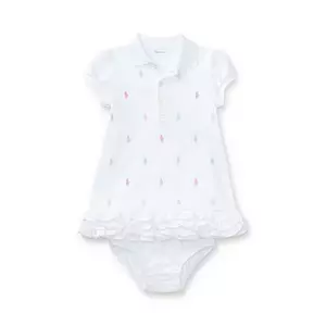 Polo Ralph Lauren rochie din bumbac pentru bebeluși imagine