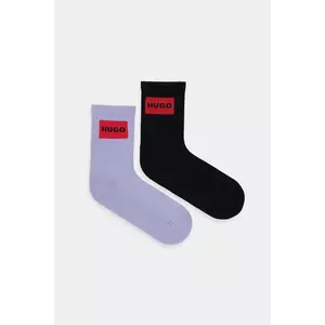 HUGO șosete 2-pack 2P QS RIB LABEL CC W imagine