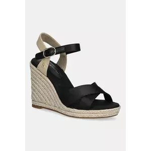 Tommy Hilfiger sandale SATIN HIGH WEDGE ESPADRILLE imagine