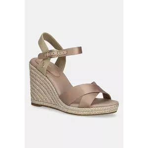 Tommy Hilfiger sandale SATIN HIGH WEDGE ESPADRILLE imagine