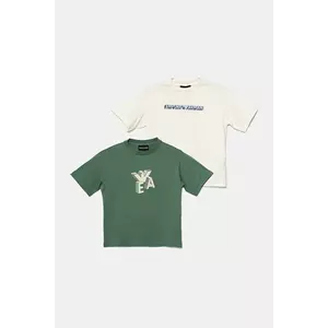 Emporio Armani tricou de bumbac pentru copii 2-pack imagine