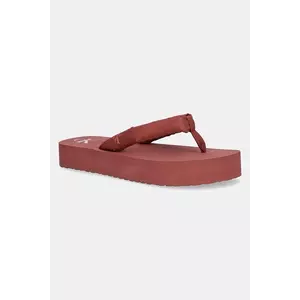 Calvin Klein Jeans slapi BEACH SANDAL FLATFORM TTXR SATIN imagine