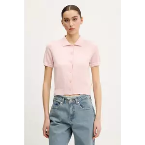 Guess Jeans tricou polo din amestec de lână imagine