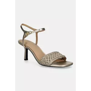 Tommy Hilfiger sandale METALLIC LTHR KITTEN SANDAL imagine