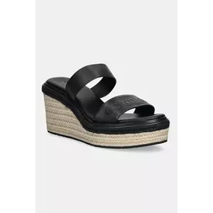 Calvin Klein slapi de piele WEDGE SANDAL 50 - HE imagine