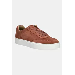 Calvin Klein sneakers din piele întoarsă CLEAN CUP LOW LACEUP OXF SU imagine