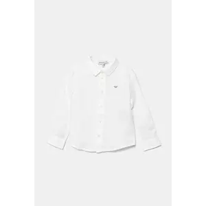 Emporio Armani cămașă de in pentru bebeluși imagine