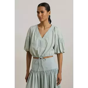 Lauren Ralph Lauren bluză din bumbac imagine