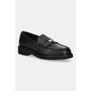 Tommy Hilfiger mocasini de piele CREST SQUARISH TOE PENNY LOAFER imagine