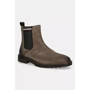 Tommy Hilfiger botine din piele întoarsă CLEATED HILFIGER SUEDE CHELSEA imagine