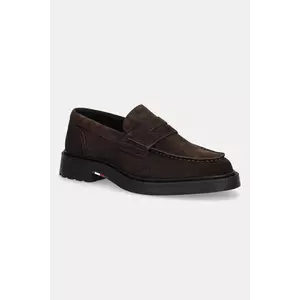 Tommy Hilfiger mocasini din piele întoarsă HILFIGER COMFORT LWT SDE LOAFER imagine