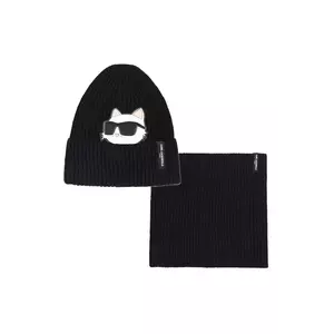 Karl Lagerfeld căciulă și fular din bumbac pentru copii imagine