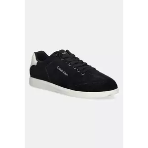 Calvin Klein sneakers din piele întoarsă LOW CUPSOLE LACEUP SU imagine