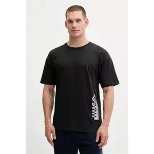 HUGO tricou din bumbac T-shirt SILVER imagine