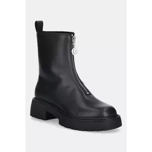 Calvin Klein cizme de piele CHUNKY FRONT ZIP BOOT imagine