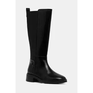 Tommy Hilfiger cizme de piele TH MINIMAL ABRASIVATO LONG BOOT imagine