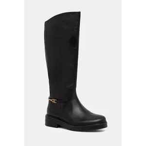 Tommy Hilfiger cizme de piele TH HORSEBIT RIDING LONG BOOT imagine