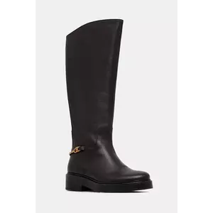 Tommy Hilfiger cizme de piele TH HORSEBIT RIDING LONG BOOT imagine