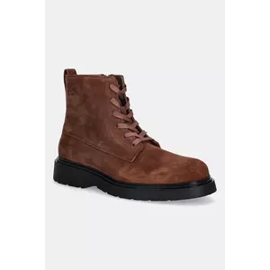 Calvin Klein pantofi de piele întoarsă COMBAT ESS LACE UP ZIP BOOT SU imagine