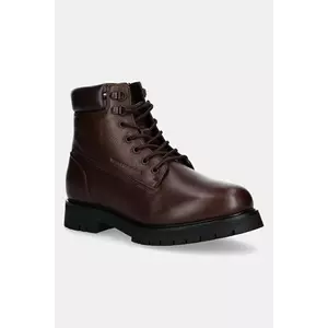 Tommy Hilfiger bocanci de piele FLEX TH OUTDOOR RS LTH BOOT imagine