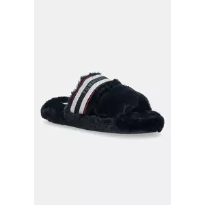 Tommy Hilfiger papuci de casă HILFIGER FUR SLIPPER imagine