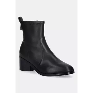 Tommy Hilfiger cizme de piele TH STRETCH LEATHER BOOTIE imagine