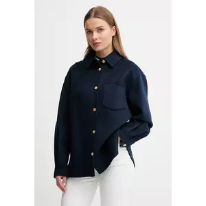 Tommy Hilfiger jachetă din amestec de lână imagine