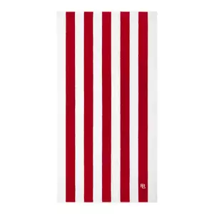Ralph Lauren prosop de plajă din bumbac HENLEY Red 90 x 170 cm imagine