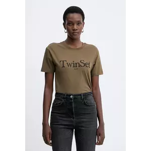 Twinset tricou din bumbac imagine