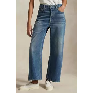 Polo Ralph Lauren blugi din bumbac Wd Lg Crp Ankle Wide imagine