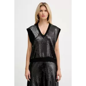 Armani Exchange vestă din amestec de lână imagine