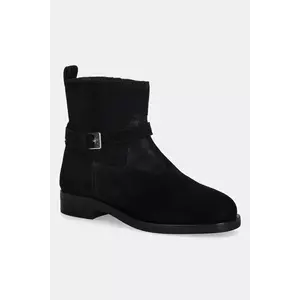 Tommy Hilfiger cizme din piele întoarsă TH BUCKLE RIDING SUEDE BOOTIE imagine