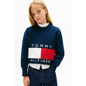 Tommy Hilfiger pulover de bumbac pentru copii imagine