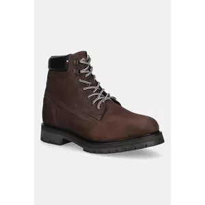 Tommy Hilfiger cizme înalte din piele FLEX TH OUTDOOR W NBK BOOT imagine