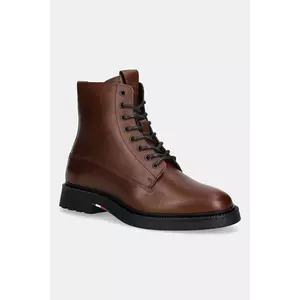 Tommy Hilfiger cizme înalte din piele HILFIGER COMFORT LWT LTH BOOT imagine