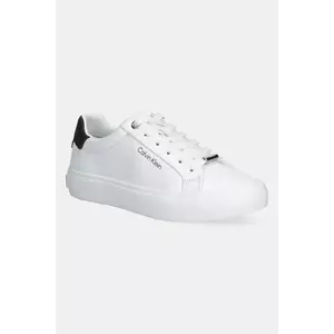 Calvin Klein sneakers din piele VULC LACE UP LTH/MOIRE BT imagine