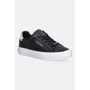 Calvin Klein sneakers din piele VULC LACE UP LTH/MOIRE BT imagine