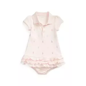 Polo Ralph Lauren rochie din bumbac pentru bebeluși imagine