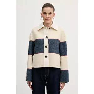 Tommy Hilfiger jachetă din amestec de lână imagine