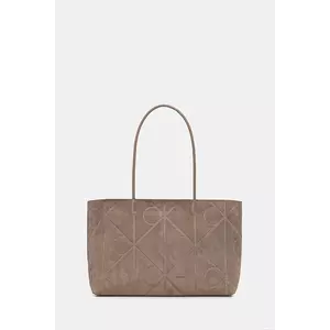 Calvin Klein geantă de mână din piele întoarsă imagine