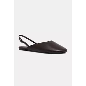 Calvin Klein balerini de piele OBLIQUE BALLERINA SLINGBACK LTH imagine