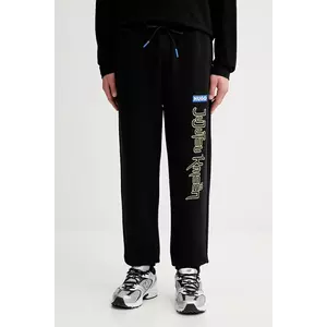 Hugo Blue pantaloni de trening din bumbac HUGO x Jujutsu Kaisen imagine