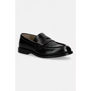 Calvin Klein mocasini de piele ESS RUBBER PENNY LOAFER POL LTH imagine