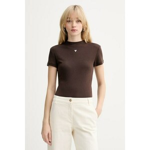 Guess tricou din amestec de mătase TINA imagine