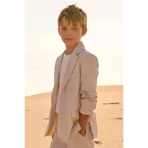 Mayoral jachetă din amestec de in pentru copii imagine