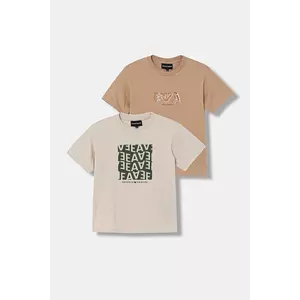 Emporio Armani tricou de bumbac pentru copii 2-pack imagine