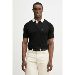 Emporio Armani tricou polo cu mătase imagine