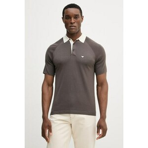 Emporio Armani tricou polo cu mătase imagine